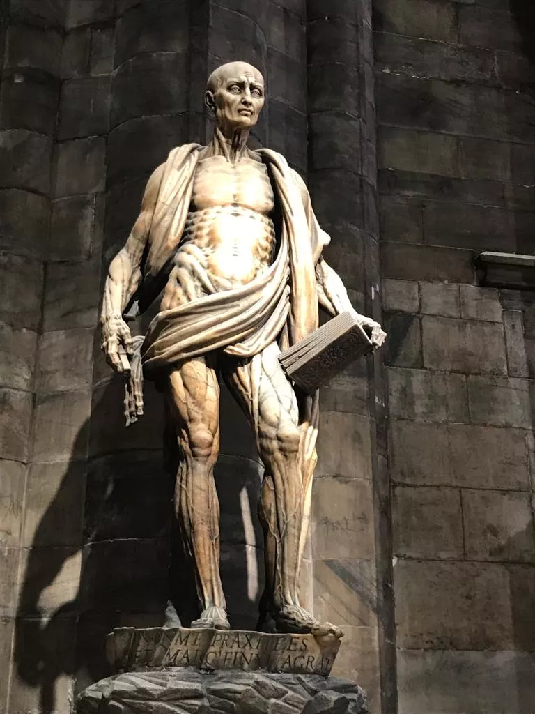 Statue of St. Bartholomew by Marco d'Agrate
