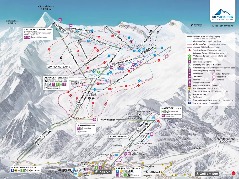 Ski resort Kaprun, Kitzsteinhorn