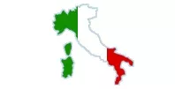 Itálie mapa vlajka