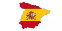 Spain map flag