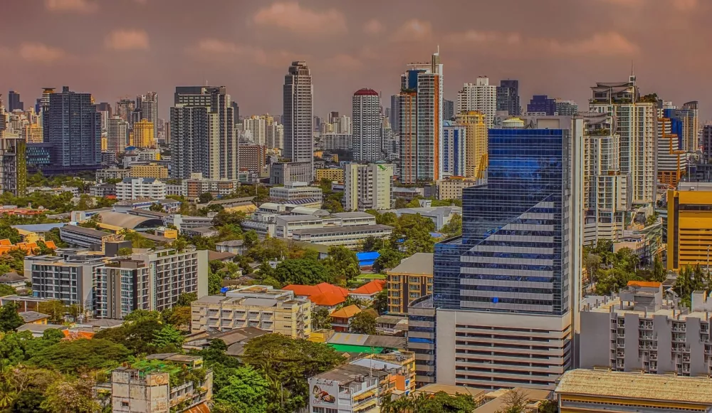 Modern part of Bangkok