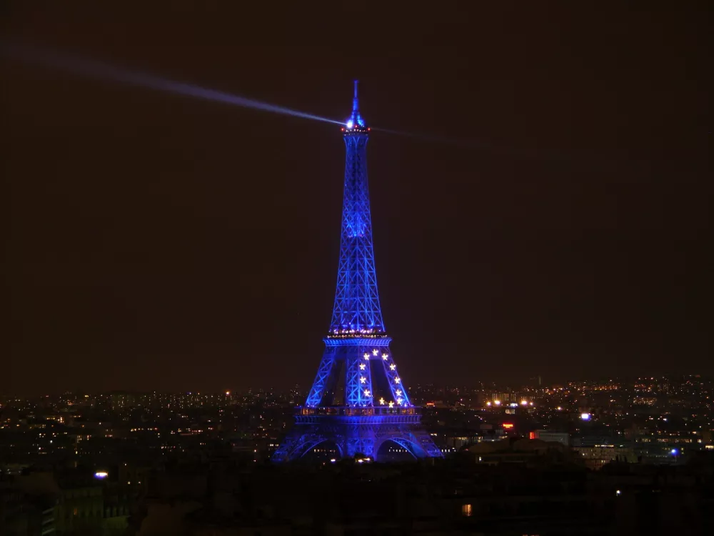 Eiffel tower at night